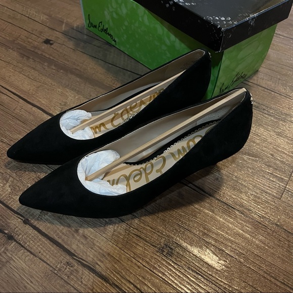 Sam Edelman Black Suede Pump 4cm heelheight - Picture 7 of 9